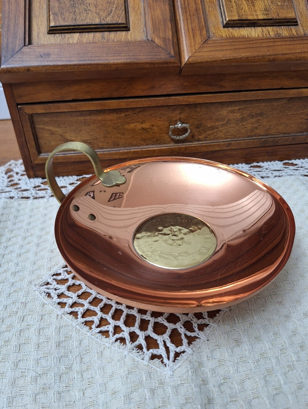 Vintage Copper And Brass Candle Holder